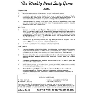 Click here to buy Weekly News Quiz Game - Mailed Weekly.