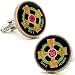 Hand Painted Irish Cross Coin Cufflinks