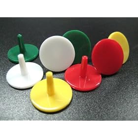 GOGO Golf 3/4 inch (dia.) Plastic Ball Markers (Price/50 pcs), Golf Accessories