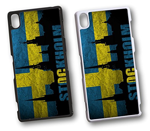 Sony Xperia Schweden Stockholm 1 Hard Tasche Flip Hülle Case Cover Schutz Handy Xperia Z5 Compact Schwarz