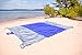 Beach Blanket / Picnic Blanket / Outdoor Blanket - Extra Large 7x 9 Lightweight and Compact with Attached Sand Anchors and Stake Down Loops (Royal Blue / Gray)