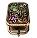 Ivenf Antique Vintage Square Compact Purse Mirror Wedding/Christmas/Birthday Gift, Peacock King Closed Tail, Rose Copper