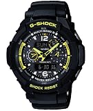 Casio Men's GW3500B-1A G-Shock Aviator Series Analog-Digital Black and Yellow Watch