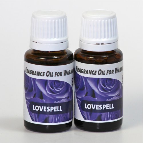 2-Pack. Love Spell Fragrance Oil for Warming from Ecoscents (15 mL). Highly concentrated for intense fragrance, ready to use - no wax or water carrier needed.