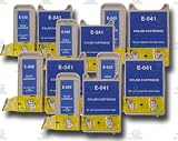 6 Sets of 2 Epson Stylus Compatible T040 & T041 Ink Cartridges (6 x Black and 6 x Colour) from 'The Ink Squid' - 6 x T040 - Black; 6 x T041 - Colour. The Latest Chips, Fully Compatible With the Epson Stylus CX3200 Model Printer and the Maximum ML Capacity of any Compatible Ink Cartridge.