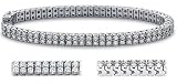 Ladies 5CT Double Row Tennis Bracelet