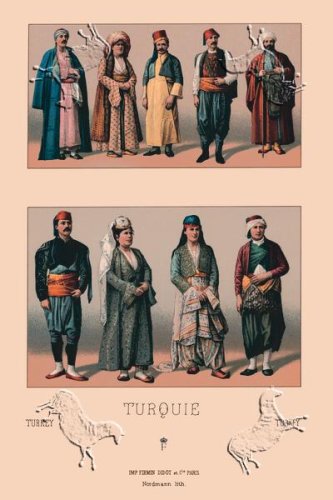 Art Poster, A Variety of Turkish Costumes #2 - 18.75 x 27.5