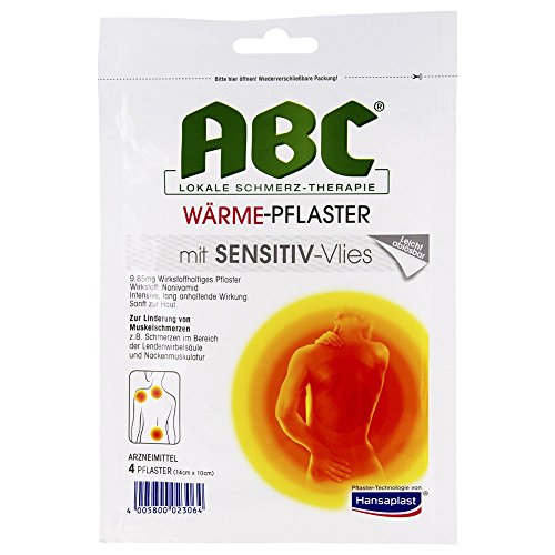 HANSAPLAST med ABC Waerme Pflaster sensitiv, 4 St