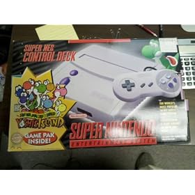 Super Nintendo model 2 Console with Super Mario World 2: Yoshi's Island game.