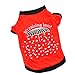PanDaDa Pet Puppy Small Dogs Clothes Cotton Coats T-Shirt Apparel Red XX-Small