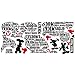 Roommates RMK2073GM Mickey and Friends Typography Mickey Mouse Peel and Stick Giant Wall Decals