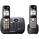 Panasonic KX-TG6582T DECT 6.0 PLUS Link-to-Cell Bluetooth Convergence Solution with 2 Handsets