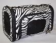 Black and White Zebra Print Dog / Cat Carrier Small