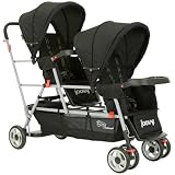 Big Caboose Stand On Triple Stroller - Black