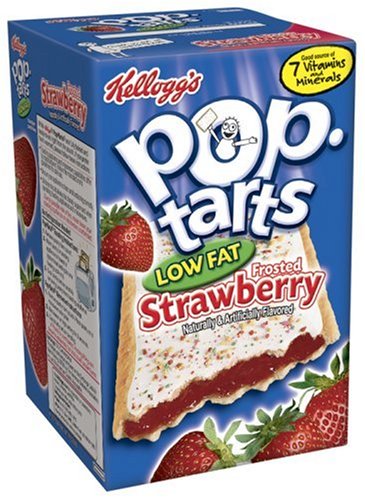 Kellogg's Pop-Tarts Low Fat Frosted Strawberry, 14.7-Ounce, 8-Count Boxes (Pack of 12)
