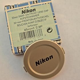 Nikon 52mm Snap On Front Lens Cap Silver finish for 45mm f/2.8P