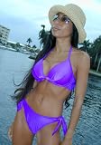 Designer Purple Malibu Bikini Swimsuit Bottom