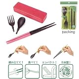 Eco friendly travel size utensil set (pink)