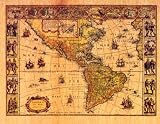 Retail Furnitures item: Old World Map Photo # 2 Lithograph Art Poster Print - 16