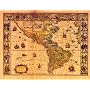 Old World Map Photo # 2 Lithograph Art Poster Print - 20" X 16"