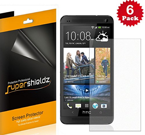 [6-Pack] SUPERSHIELDZ- High Definition Clear Screen Protector For HTC One Mini (AT&T) + Lifetime Replacements Warranty [6-PACK] - Retail Packaging