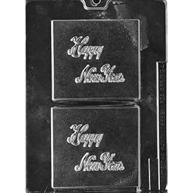 HAPPY NEW YEAR Greeting Cards Candy Mold Chocolate