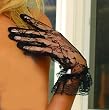 Gloves Wrist length Lace Ruffle White or Black SeXy