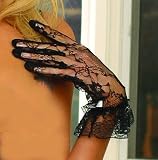 Gloves Wrist length Lace Ruffle White SeXy
