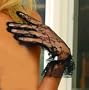 Gloves Wrist length Lace Ruffle White or Black SeXy