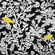Trio Black & White Yellow Bird