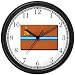 Flag of Turkmenistan Wall Clock by WatchBuddy Timepieces (Black Frame)