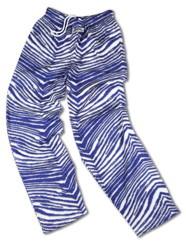 Zubaz Detroit Lions Team Color Zebra Pants, Honolulu Blue Silver