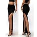 Annymall Women's Slim Side Split Open Leg Stretch Long Maxi Skirt Dress