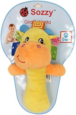 Olsine Multifunctional Soft Plush Animal Baby Rattle Toy Baby Educational-Fawn