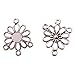 Pandahall 50pcs Alloy Flower Antique Silver Tone Connector Link Chandelier Component Findings (18mmx 22.5mm)