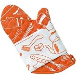 Retro Oven Mitts & Teatowel Set - Jaffa