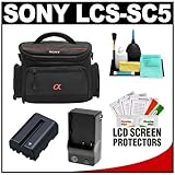 Sony Alpha LCS-SC5 Digital SLR Camera Soft Carrying Case + NP-FM500H Batter ....