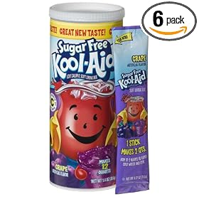 Kool-Aid Sugar Free Grape Soft Drink Mix, 1.4-Ounce Canisters (Pack of 6)