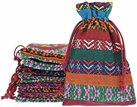 Senior 10pcs Tribal Jewelry Gift Pouch Bags 4x5.5''