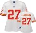 Larry Johnson Kansas City Chiefs Women's White Replica Jersey