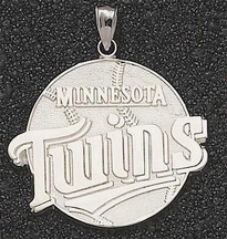 Minnesota Twins Giant 1 3/4 W x 1 1/2 H Twins Club Logo Pendant - 14KT Gold Jewelry