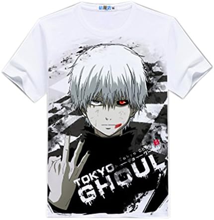 Tokyo Ghoul Fashion Anime Milk Silk Short Sleeves T-shirt (L, 04)