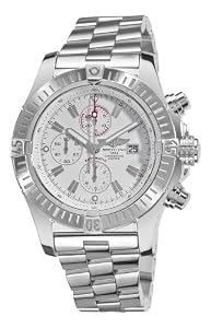 Breitling Men's A1337011/A660 Super Avenger White Chronograph Dial Watch from BRIT ARCH OF COUNTRY