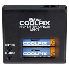 Nikon NiMH Battery & MH-71 Charger Kit for Coolpix L Series, S4, 4600, 5600, 7600 Digital Cameras