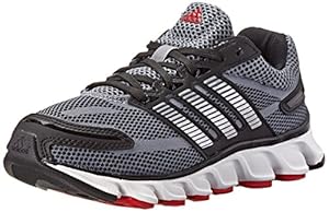 adidas Performance Powerblaze Running Shoe (Little Kid/Big Kid), Core Black/Silver/Solar Red, 5 M US Big Kid