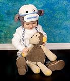 Gray & Blue Monkey Earflap Hat for babies & Toddlers by My Little Legs