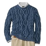Indigo Cable Crew-neck Sweater