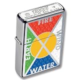 Original Zippo Lighter 24812 Bottomz Up Water Earth Wind And Fire High Polish Chrome