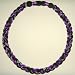 Titanium Tornado Baseball Necklace Purple Black 20