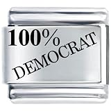 100% Democrat Patriotic Usa Italian Charm Bracelet - B0002ZG7NC
